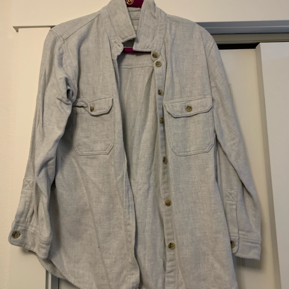 American eagle button up fleece like shirt
